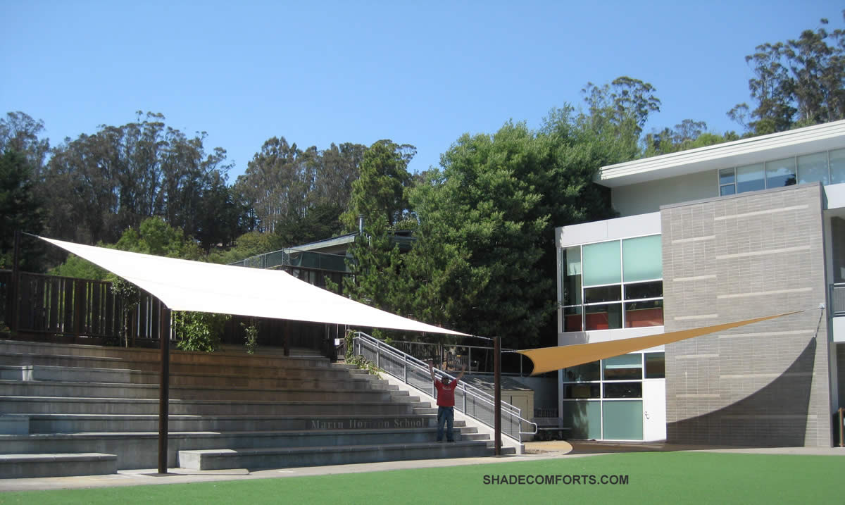 Bleacher Shade Sails California School Custom