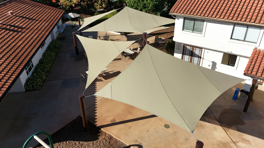 Escondido, CA contractor installs shade sails structure at San Diego County church