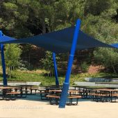 hypar shade sail san mateo county school