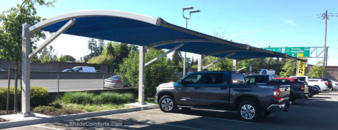 parking shade structure cantilever barrel vault