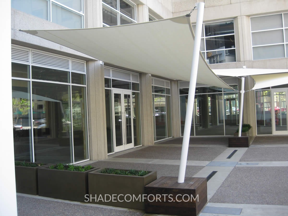 Sunshade Sails Awning On San Francisco Plaza