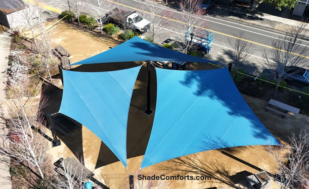 Tensioned fabric structures shade picnic areas in Napa County, CA