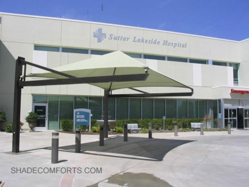 Hospital Entrance Shade Canopy